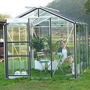 serre de jardin en verre trempe 4mm de 7m2 - acd